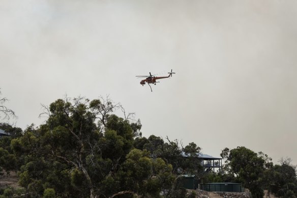 Air crews have been called in to help firefighters on the ground.