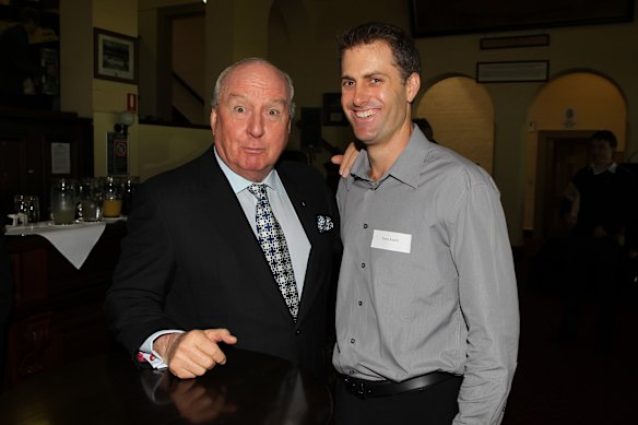 With Simon Katich at the launch of Brett Lee’s book. He was friends with numerous sportspeople.