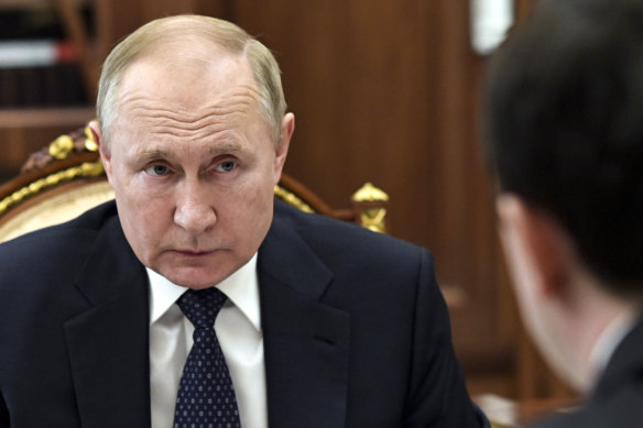 Russia President Vladimir Putin attends a meeting in Moscow this week.