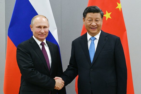 Xi Jinping and Vladmir Putin pledged eternal friendship in a statement before the war.