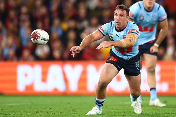 Reece Robson in action for the Blues.