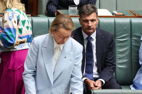 Opposition Leader Sussan Ley and Angus Taylor are going toe-to-toe on Friday. 