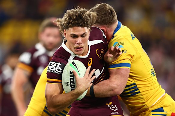 Broncos fullback Reece Walsh in action against the Eels last year.