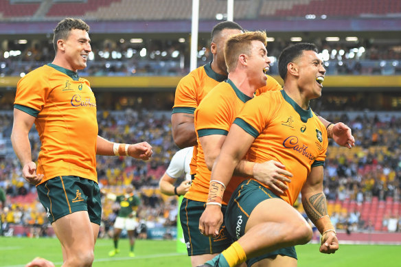 This column wants to see the Wallabies do it against the All Blacks before getting too excited.