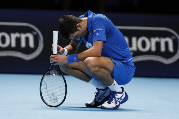 Novak Djokovic was soundly beaten by Daniil Medvedev at the ATP Finals.
