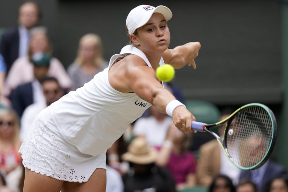 Barty will face Karolina Pliskova in the Wimbledon final on Saturday night AEST.