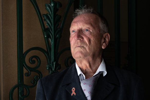 Former beat outreach worker Ülo Klemmer outside the LGBTIQ hate crimes inquiry this week.