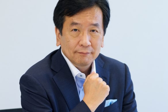 Japan’s opposition leader Yukio Edano in Chiyoda-ku, Tokyo.