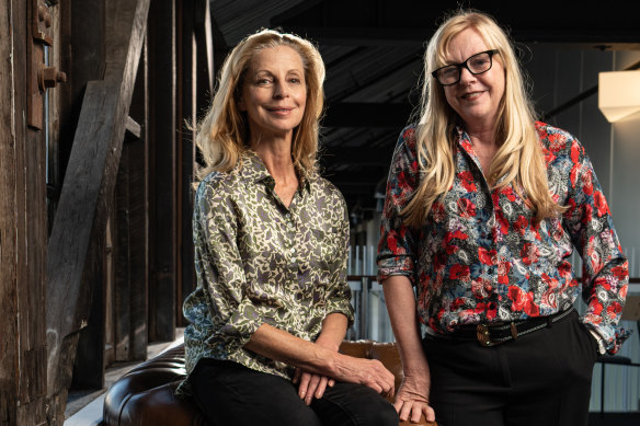 Heather Mitchell with playwright Suzie Miller. 