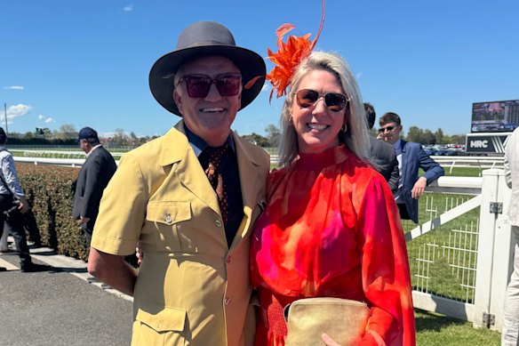 Jason Kimberley and his friend at Caulfield.