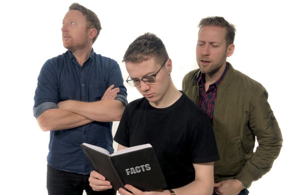 Redd Peterson, James 'Martine' Blake and Dave Zwolenski host the popular podcast We Fact Up.