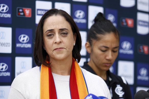Nicole Livingstone, AFL head of women’s football, is going to the Olympics in Tokyo to commentate on the swimming. 