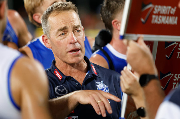 North Melbourne coach Alastair Clarkson.