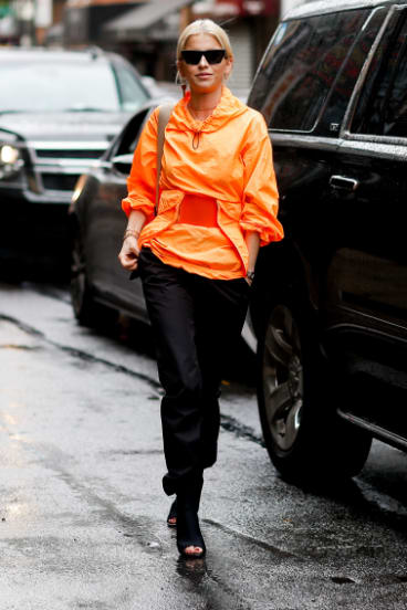 Bright and dry ... Caroline Daur at New York Fashion Week.