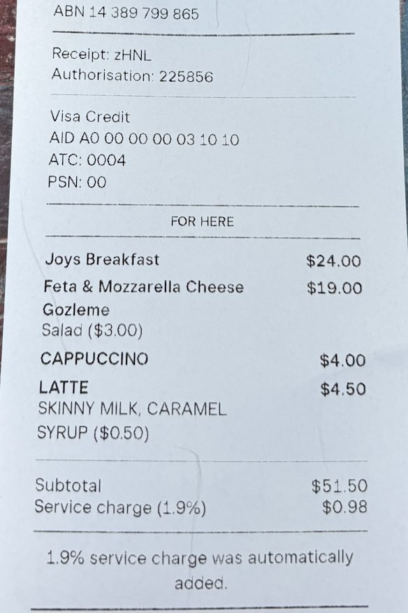 The bill, please.