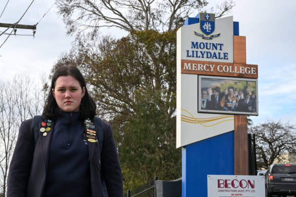 Mount Lilydale Mercy College year 12 student Tayler Allwood. 