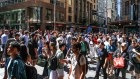 Boxing Day shoppers convene on Pitt Street Mall in Sydney.