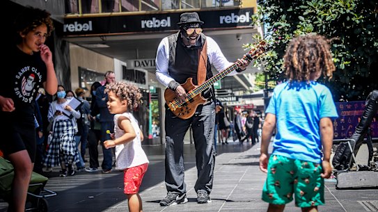 Wylie Miller lost his job on cruise ships when the pandemic hit and is now busking to make ends meet.
