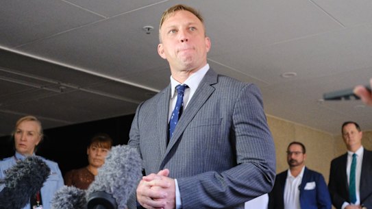 Queensland Premier Steven Miles speaks to media at state parliament on Wednesday 14 February, 2024. Photo credit: Matt Dennien