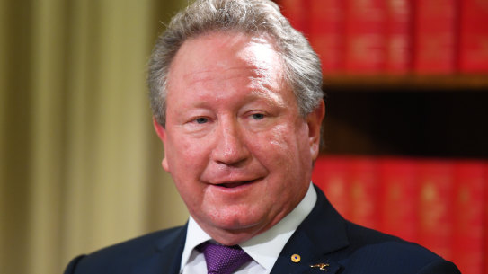 Businessman Andrew Forrest of the Minderoo Foundation.