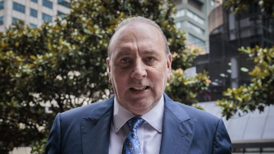 Brian Houston arrives at Sydney’s Downing Centre court complex on Monday, December 19. 