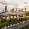 Render of the proposed National Aquatic Centre at Victoria Park.