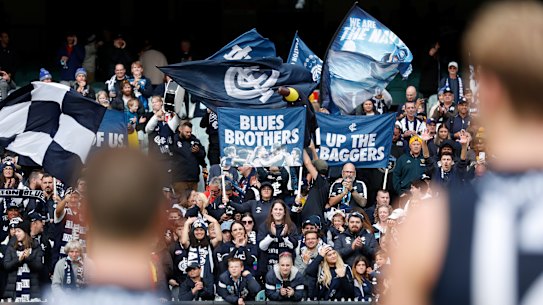 Blues fans are back in force after their unbeaten start to the season.