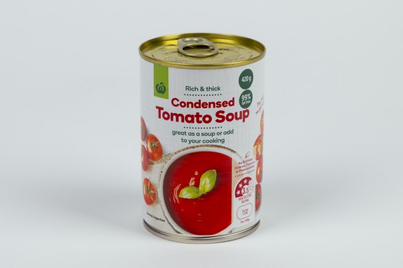 Woolworths condensed tomato soup.