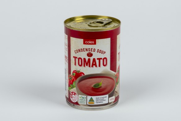 Coles condensed canned tomato soup.