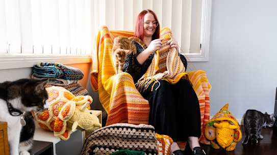 Stephanie Airey took up crocheting during the pandemic and has since found it a great way to slow down and disconnect.