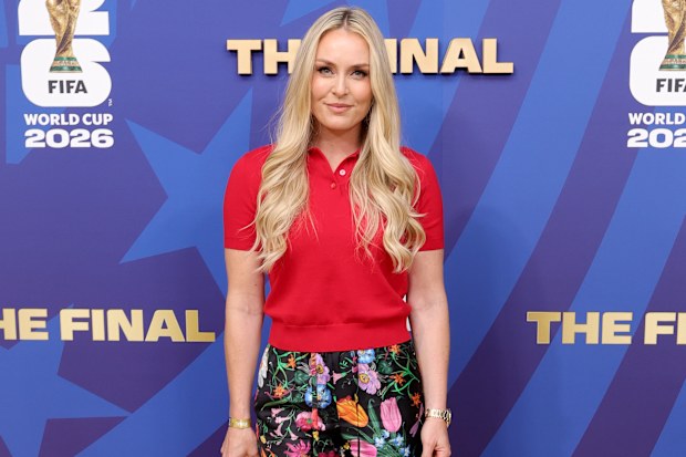 Lindsey Vonn attends the FIFA Gold Carpet before the FIFA World Cup 2026 Final match between Spain and Argentina at New York New Jersey Stadium on July 19, 2026 in East Rutherford, New Jersey.
