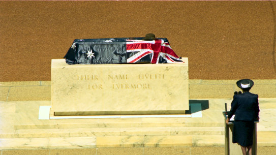 The Unknown Soldier returns home and is interred in Canberra.