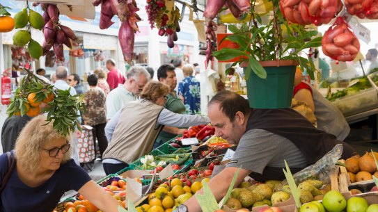 Mercato Testaccio, a bustling 100-stall market.