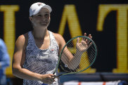 Ash Barty was all smiles after her clinical performance against Lucia Bronzetti.