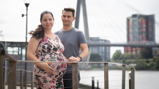 Ariane and Frederick Stark are still deciding how best to use the government’s paid parental leave offerings, but would like the scheme to be longer.