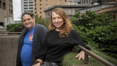 Outgoing Sydney Festival artistic director Wesley Enoch and incoming artistic director Olivia Ansell. 