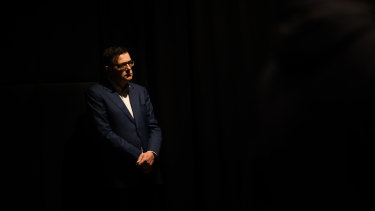 Daniel Andrews at his press conference on August 14.