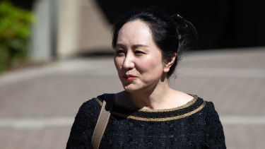 Meng Wanzhou on her way to court in Vancouver in May.