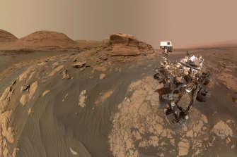 Wish you were here? NASA’s Curiosity Rover took a selfie on Mars in March. 