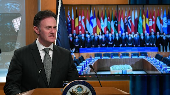 US Coordinator for Counter-terrorism Nathan Sales in Washington on Thursday.
