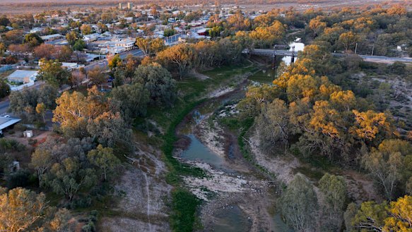 The Darling River has ceased to flow along much of its range, including near Wilcannia in far-western NSW.