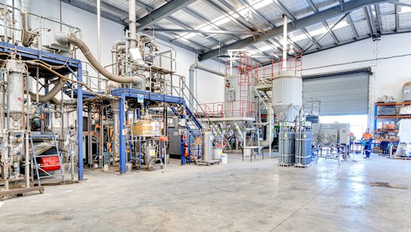 Manufacturer VSPC’s pilot plant in Wacol, Brisbane, where it’s working to commercialise cathode active materials for battery use. 