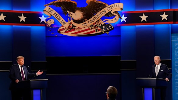 Donald Trump and Joe Biden spent much of the first presidential debate trading insults. 