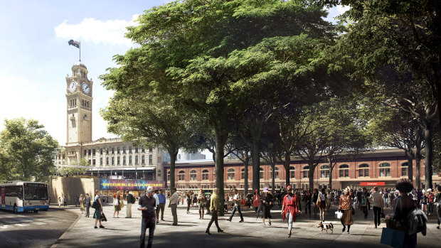 A revamped Railway Square will be connected to a major pedestrian thoroughfare at Central Station.