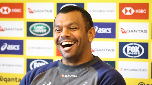 Happy chap: Kurtley Beale has not lost to Wales since debuting against them in 2009. 