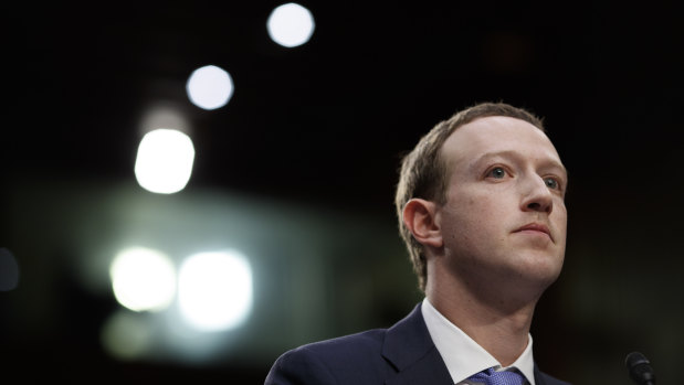 Facebook's chief executive, Mark Zuckerberg, fronts the US Senate in April.