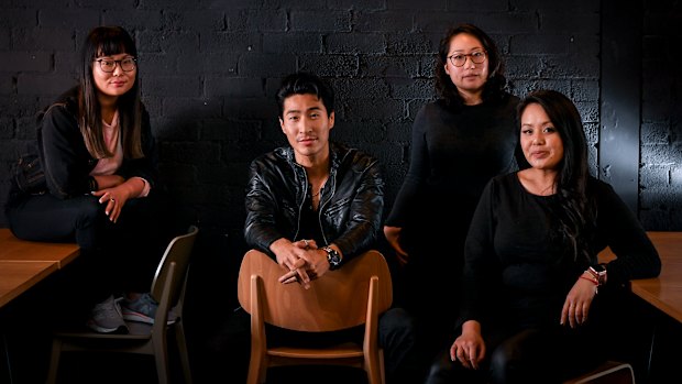 Crazy Rich Asians star Chris Pang, with some of the local #GoldOpen entrepreneurs: (l-r) Lisy Kane of Girl Geek Academy, Wenona Lok of Imagikai and Sheryl Thai of Cupcake Central.