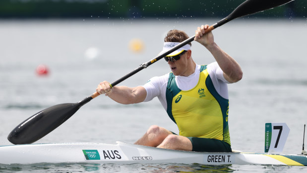 Tom Green cruised into the semi-finals of the men’s K1 1000m on Monday.