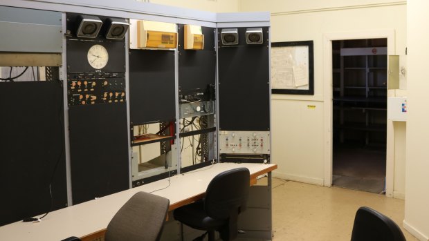 The radio communications room in the Birkdale station as it looked in the 1970s and 1980s, with more modern equipment than it had during World War II.
