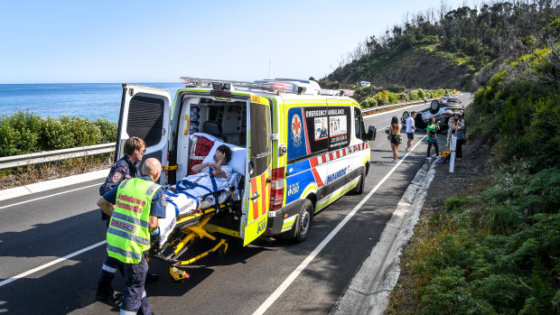 Overseas and interstate tourists are involved in about a third of the accidents on and near the Great Ocean Road.